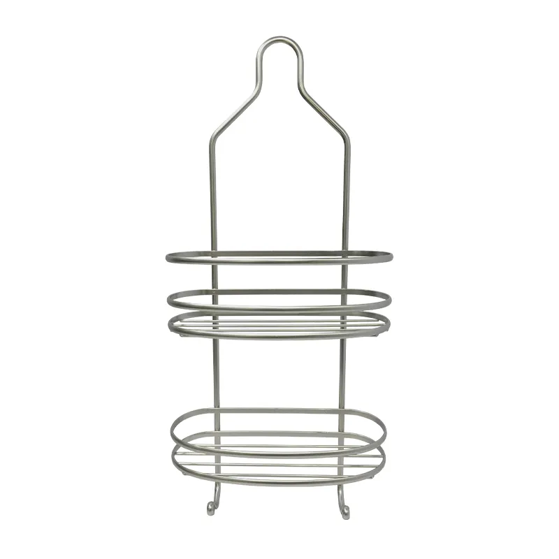 LA FONZA SHOWER CADDY SCLF0120-BR12026B SATIN NICKEL STEEL 2 LAYER